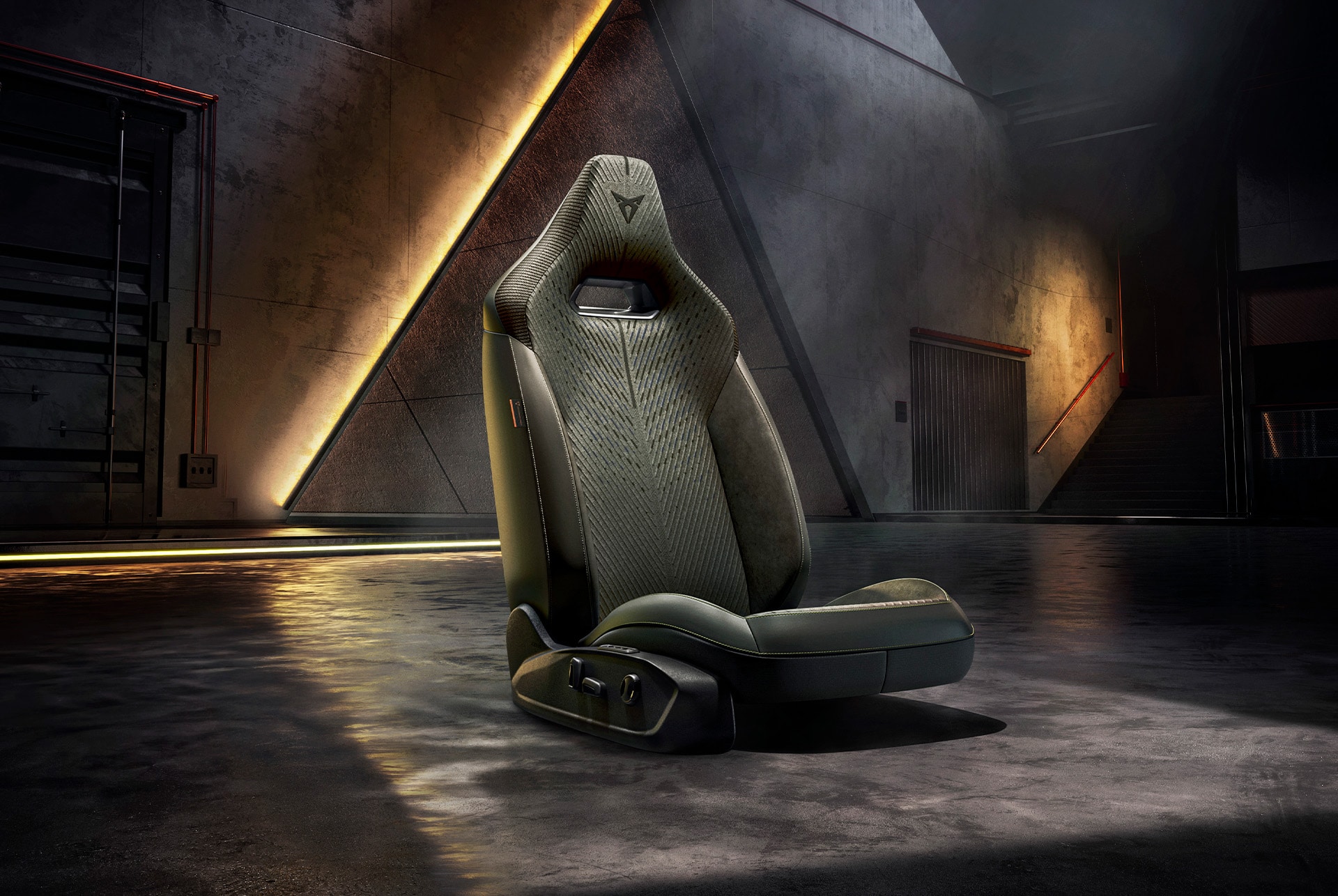 Nowy model CUPRA Leon Sportourer 2025 z wnętrzem wykończonym tapicerką Tribe Edition wykonaną w technologii 3D knitting. 