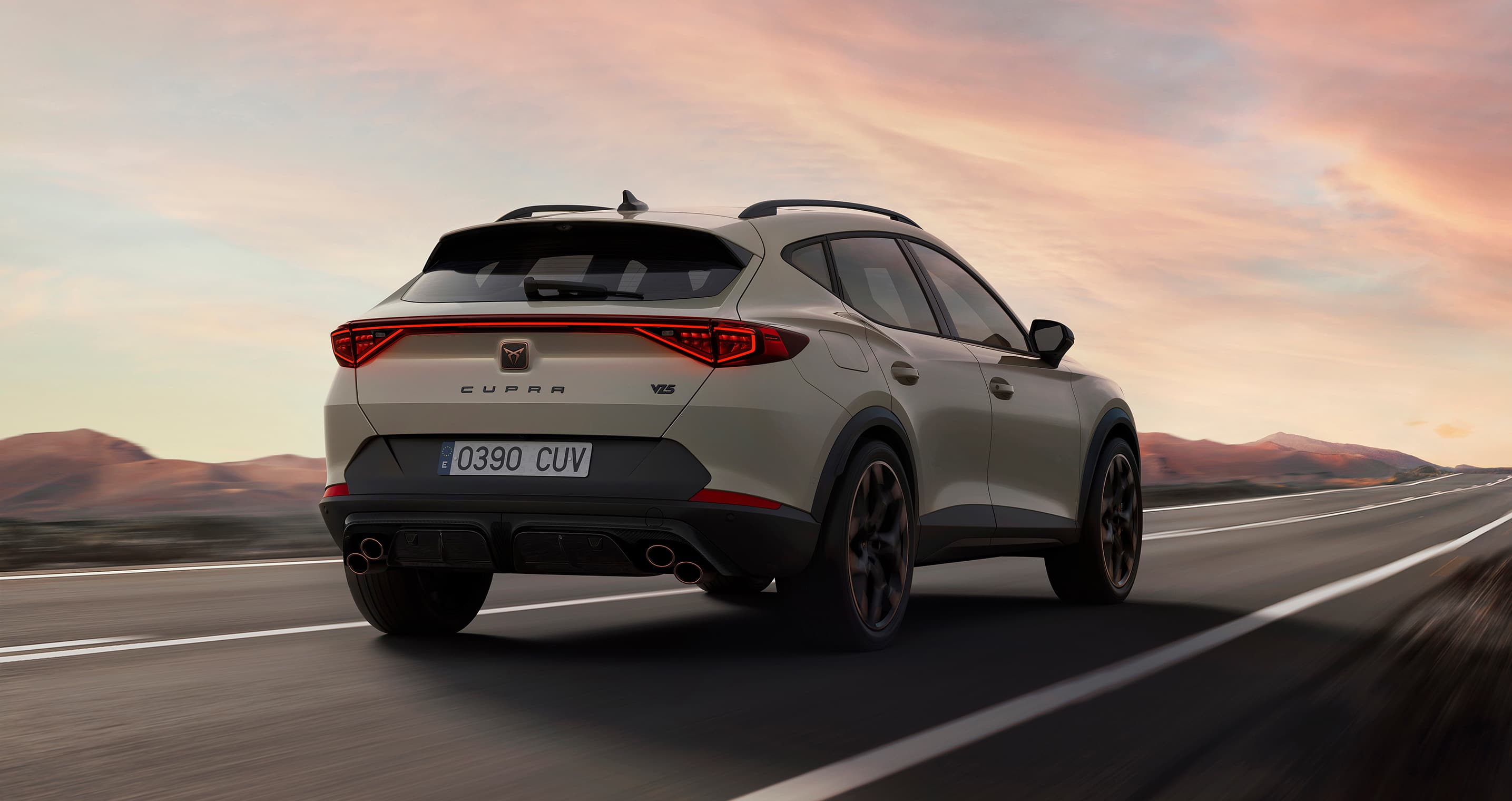 Cupra formentor vz5 taiga grey driving
