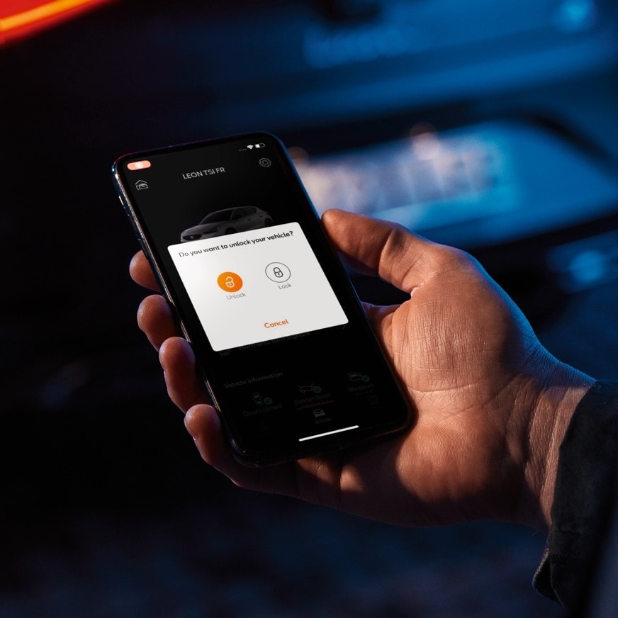 aplikacja cupra connect, zapomniałeś zamknąć samochód