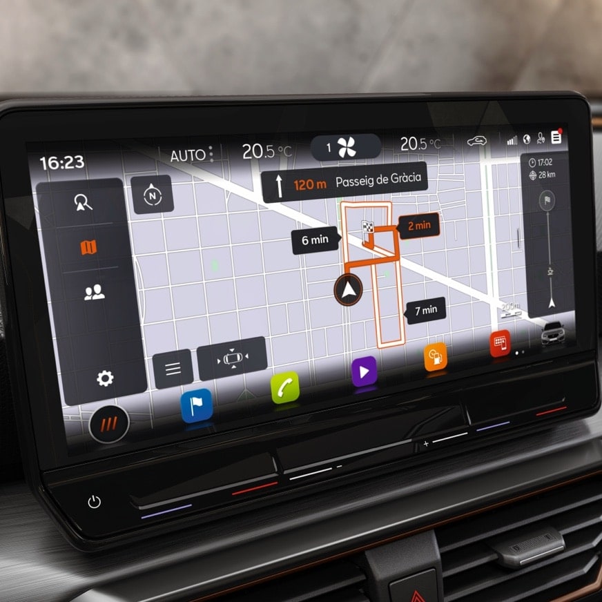 ekran nawigacji cupra connect